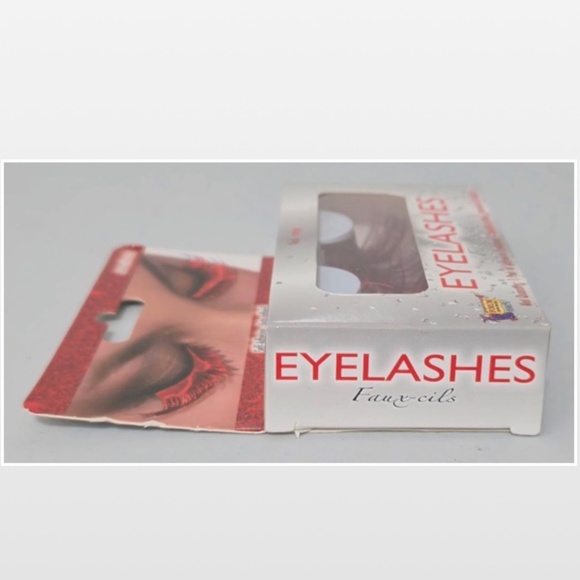 New Forum Eyelashes Faux-cils Red Halloween Devil Accessory NWT - Picture 7 of 12